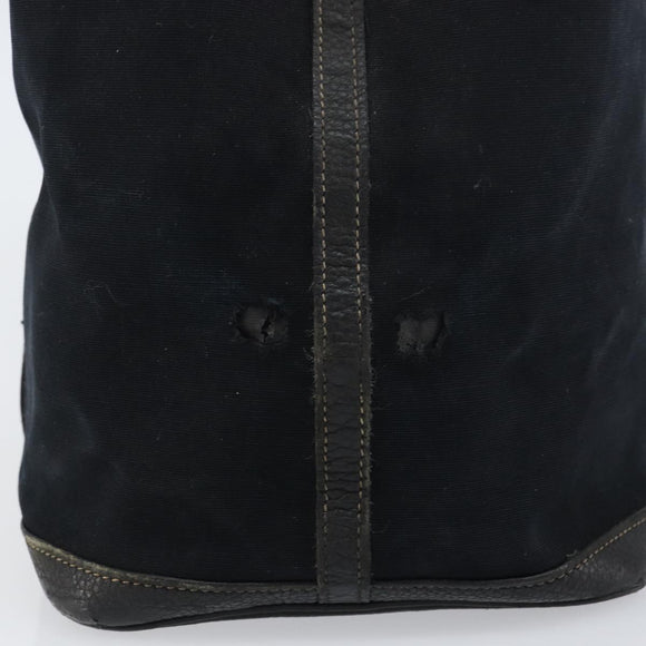 HERMES Tower Ash Garden Party MM Tote Bag Canvas Black Silver Auth bs31631