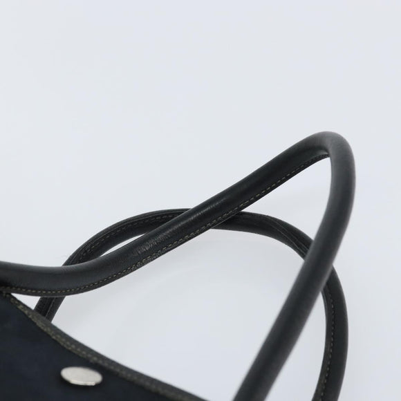 HERMES Tower Ash Garden Party MM Tote Bag Canvas Black Silver Auth bs31631