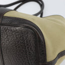 HERMES Tower Ash Garden Party MM Tote Bag Canvas Beige Silver Auth bs31632-9
