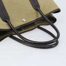 HERMES Tower Ash Garden Party MM Tote Bag Canvas Beige Silver Auth bs31632-8