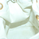 CHANEL Chain Shoulder Bag Leather White Gold CC Auth bs31633-21