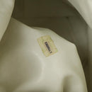 CHANEL Chain Shoulder Bag Leather White Gold CC Auth bs31633-12