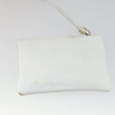 CHANEL Chain Shoulder Bag Leather White Gold CC Auth bs31633-23
