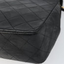 CHANEL Matelasse Chain Shoulder Bag Lamb Skin Black Gold CC Auth bs31635-12
