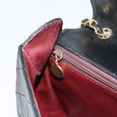 CHANEL Matelasse Chain Shoulder Bag Lamb Skin Black Gold CC Auth bs31635-20