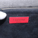 VALENTINO Rock Studs Shoulder Bag Leather Black Gold Auth bs31636-19