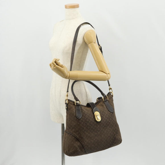 LOUIS VUITTON Monogram Idylle Elegy Hand Bag Black M56696 LV Auth bs31637