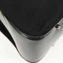 GUCCI Bamboo Hand Bag Nylon Enamel Black Silver 002 2040 0430 Auth bs31639-9