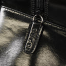 GUCCI Bamboo Hand Bag Nylon Enamel Black Silver 002 2040 0430 Auth bs31639-21