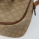 CELINE Macadam Canvas Shoulder Bag PVC Beige Gold Auth bs31640-9