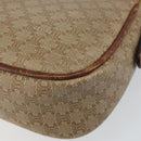 CELINE Macadam Canvas Shoulder Bag PVC Beige Gold Auth bs31640-15