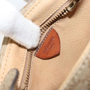 CELINE Macadam Canvas Shoulder Bag PVC Beige Gold Auth bs31640-19