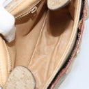 CELINE Macadam Canvas Shoulder Bag PVC Beige Gold Auth bs31640-11