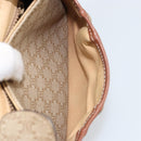 CELINE Macadam Canvas Shoulder Bag PVC Beige Gold Auth bs31640-23