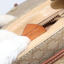 CELINE Macadam Canvas Shoulder Bag PVC Beige Gold Auth bs31640-12