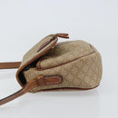 CELINE Macadam Canvas Shoulder Bag PVC Beige Gold Auth bs31640-4