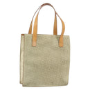 CELINE C Macadam Canvas Hand Bag Suede Beige Silver Auth bs31641-1