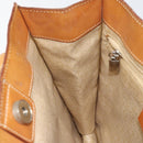 CELINE C Macadam Canvas Hand Bag Suede Beige Silver Auth bs31641-19