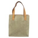 CELINE C Macadam Canvas Hand Bag Suede Beige Silver Auth bs31641-2