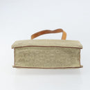 CELINE C Macadam Canvas Hand Bag Suede Beige Silver Auth bs31641-5