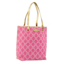 CELINE Paris Macadam Tote Bag Denim Pink Gold Auth bs31642-1