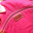 CELINE Paris Macadam Tote Bag Denim Pink Gold Auth bs31642-18