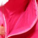 CELINE Paris Macadam Tote Bag Denim Pink Gold Auth bs31642-22