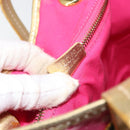 CELINE Paris Macadam Tote Bag Denim Pink Gold Auth bs31642-12