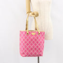 CELINE Paris Macadam Tote Bag Denim Pink Gold Auth bs31642-23