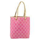 CELINE Paris Macadam Tote Bag Denim Pink Gold Auth bs31642-2