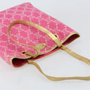 CELINE Paris Macadam Tote Bag Denim Pink Gold Auth bs31642-6