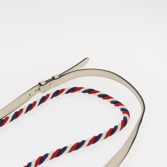 GUCCI Silvi Sherry Line Hand Bag Leather 2way Beige Gold 470270 Auth bs31644