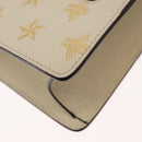 GUCCI Silvi Sherry Line Hand Bag Leather 2way Beige Gold 470270 Auth bs31644-14