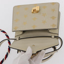 GUCCI Silvi Sherry Line Hand Bag Leather 2way Beige Gold 470270 Auth bs31644-17
