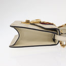 GUCCI Silvi Sherry Line Hand Bag Leather 2way Beige Gold 470270 Auth bs31644-4