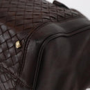 BOTTEGA VENETA INTRECCIATO Hand Bag Leather Brown Gold Auth bs31645-16