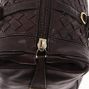 BOTTEGA VENETA INTRECCIATO Hand Bag Leather Brown Gold Auth bs31645-10