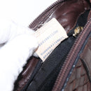 BOTTEGA VENETA INTRECCIATO Hand Bag Leather Brown Gold Auth bs31645-12