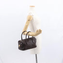 BOTTEGA VENETA INTRECCIATO Hand Bag Leather Brown Gold Auth bs31645-23