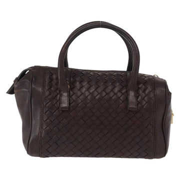 BOTTEGA VENETA INTRECCIATO Hand Bag Leather Brown Gold Auth bs31645 - 0