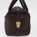 BOTTEGA VENETA INTRECCIATO Hand Bag Leather Brown Gold Auth bs31645-4