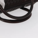 BOTTEGA VENETA INTRECCIATO Hand Bag Leather Brown Gold Auth bs31645-7