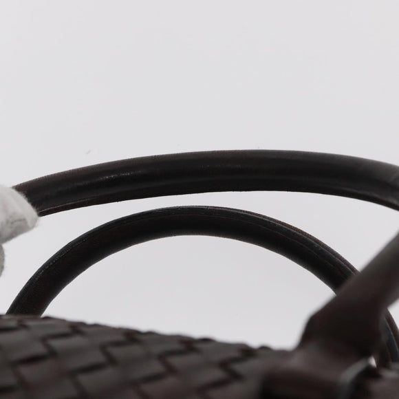 BOTTEGA VENETA INTRECCIATO Hand Bag Leather Brown Gold Auth bs31645