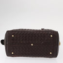 BOTTEGA VENETA INTRECCIATO Hand Bag Leather Brown Gold Auth bs31645-5