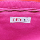 VALENTINO Tote Bag Leather Orange Gold Auth bs31646-11