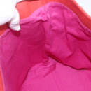 VALENTINO Tote Bag Leather Orange Gold Auth bs31646-19