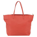 VALENTINO Tote Bag Leather Orange Gold Auth bs31646-2