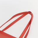 VALENTINO Tote Bag Leather Orange Gold Auth bs31646-8