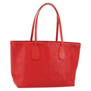 Christian Dior Canage Tote Bag Coated Canvas Red Silver Auth bs31647-1