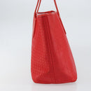 Christian Dior Canage Tote Bag Coated Canvas Red Silver Auth bs31647-4